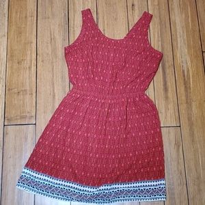 Tribal print mini dress with cute back size 10